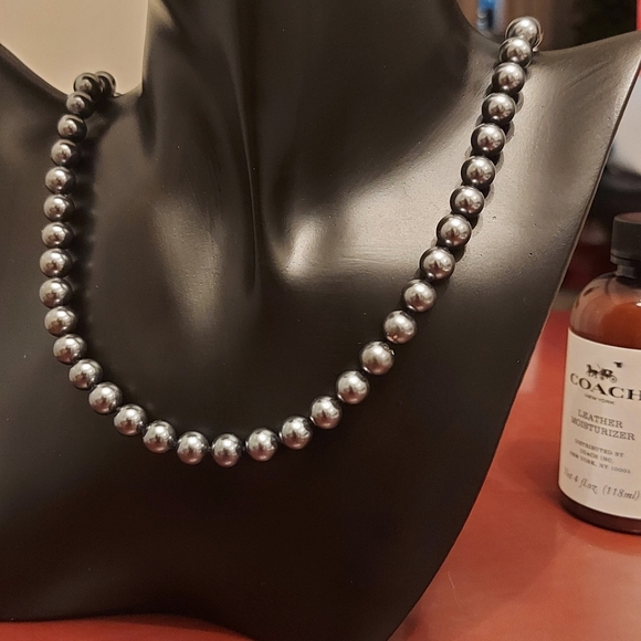 Hematite genuine stone necklace - Picture 1 of 7